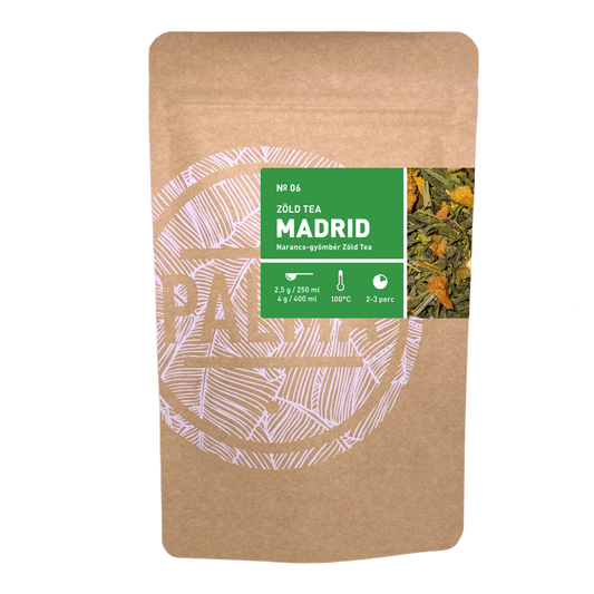 No. 6 - MADRID - Narancs-gyömbér zöld tea