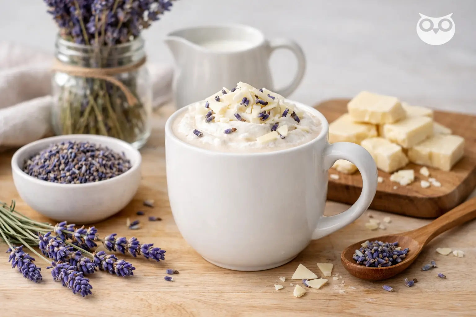 Lavender White Chocolate to Drink at Home