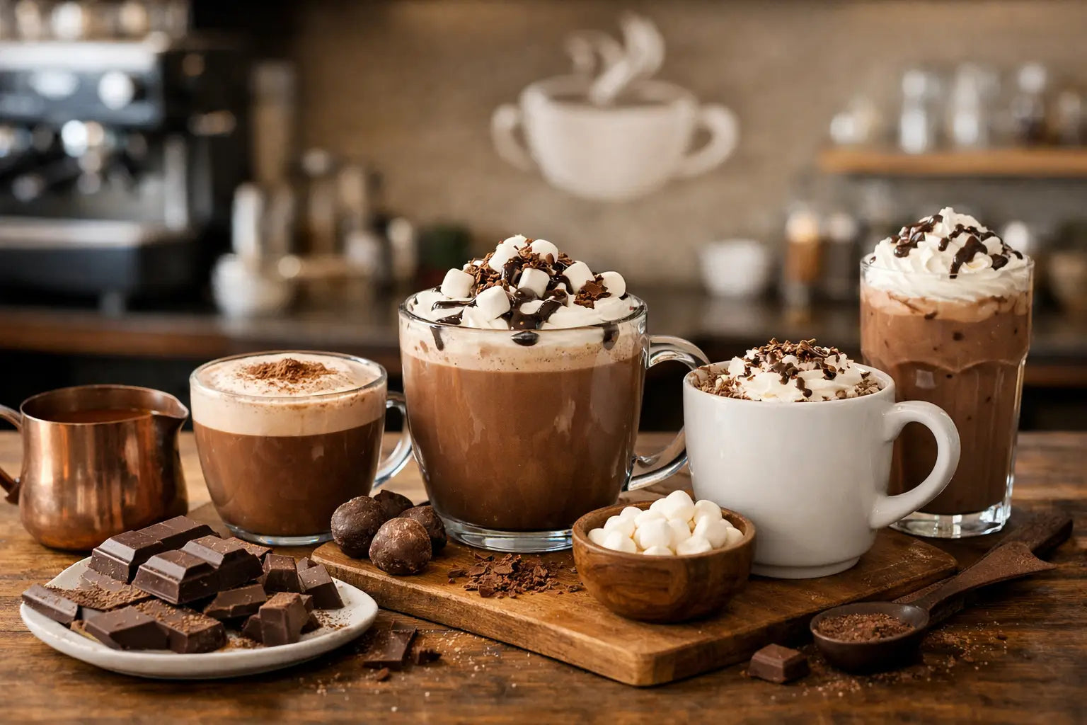 Café-Menü mit Trinkschokolade erweitern
