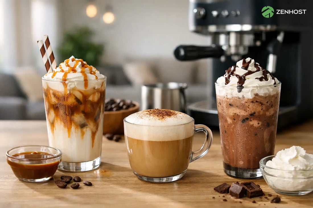 At home coffeehouse drinks ganz einfach