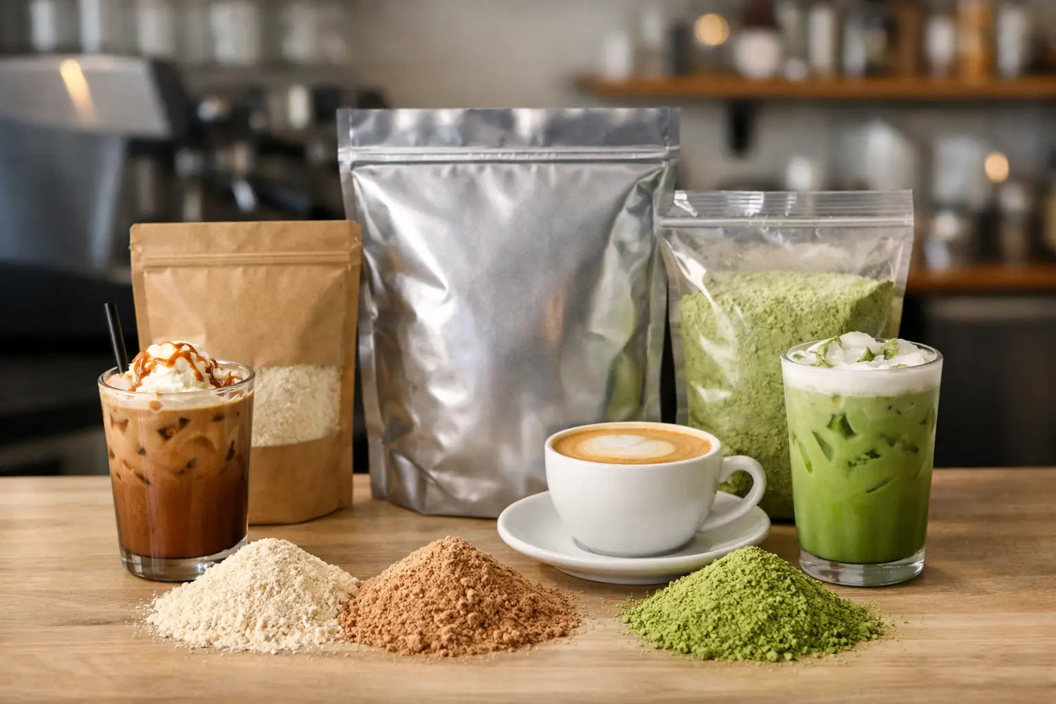 Glutenfreie Getränkepulver für Cafés wählen