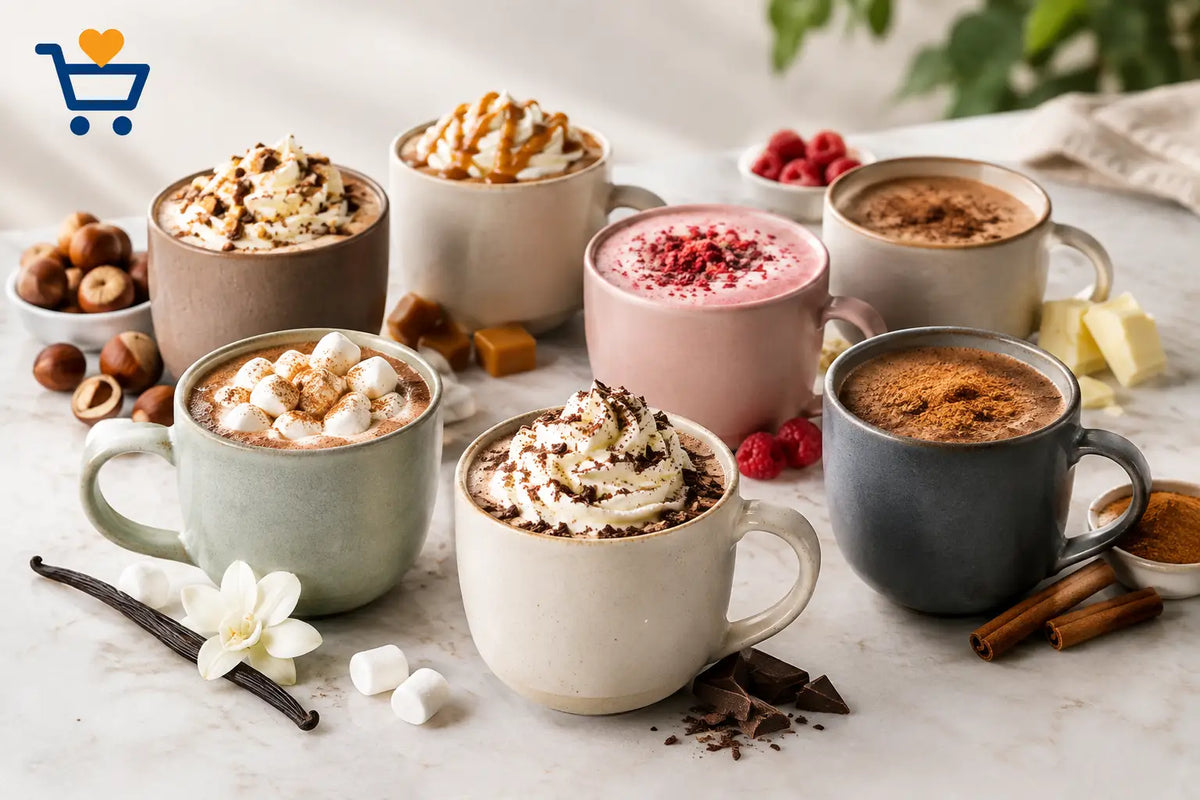 Sieben Trinkschokolade-Aromen zum Probieren