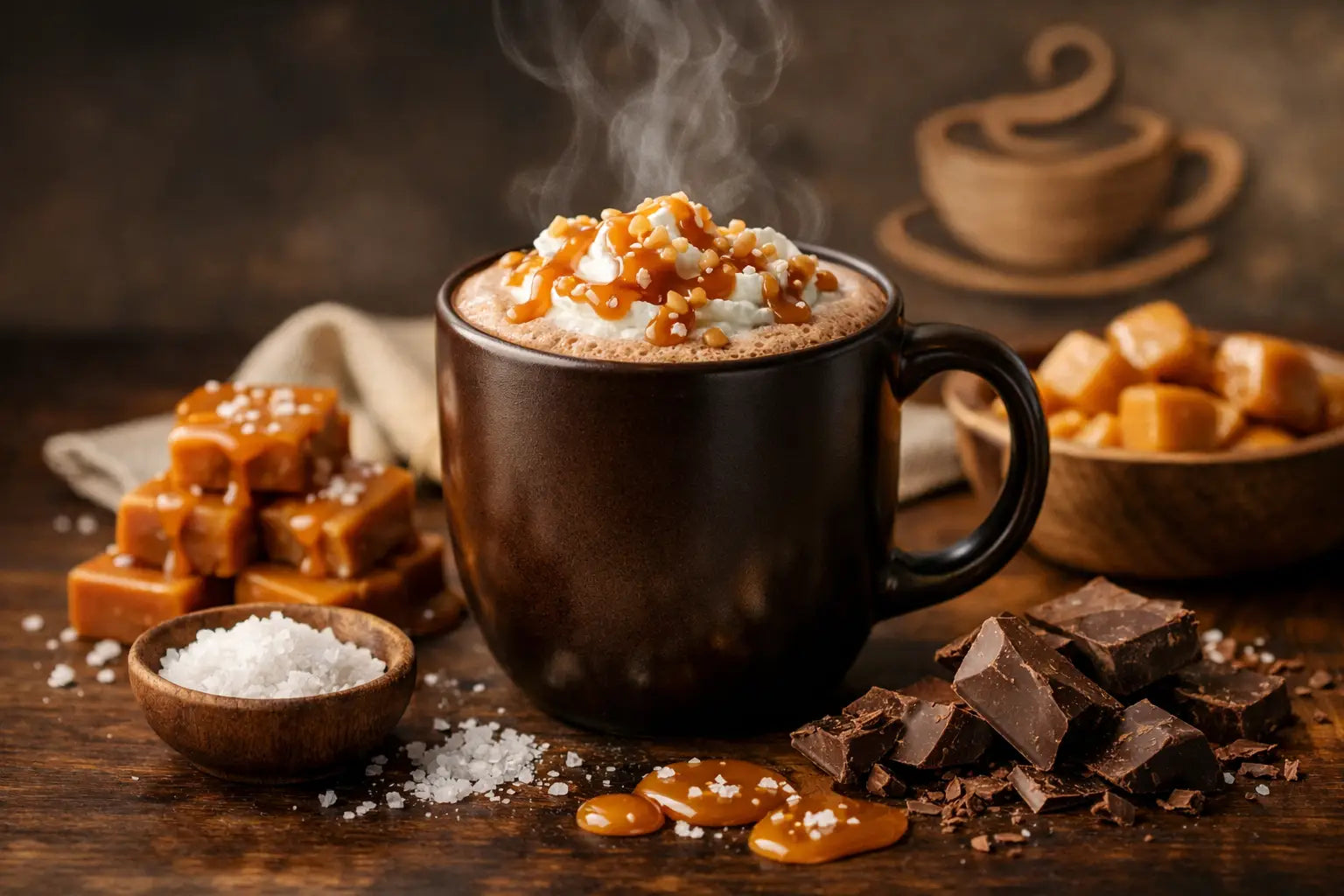 Salted Caramel Trinkschokolade richtig genießen