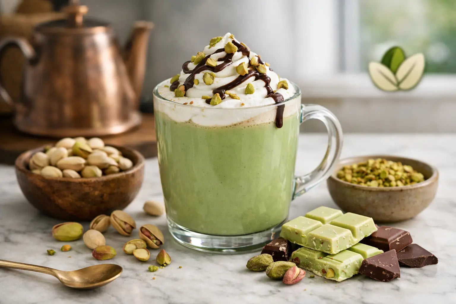 How to properly enjoy pistachio hot chocolate