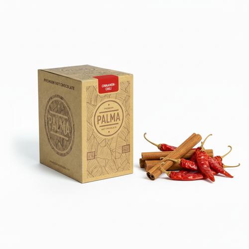 Cinnamon-Chili Hot Chocolate - white background