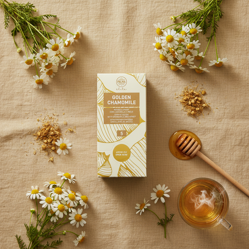 Golden Chamomile Flat Lay