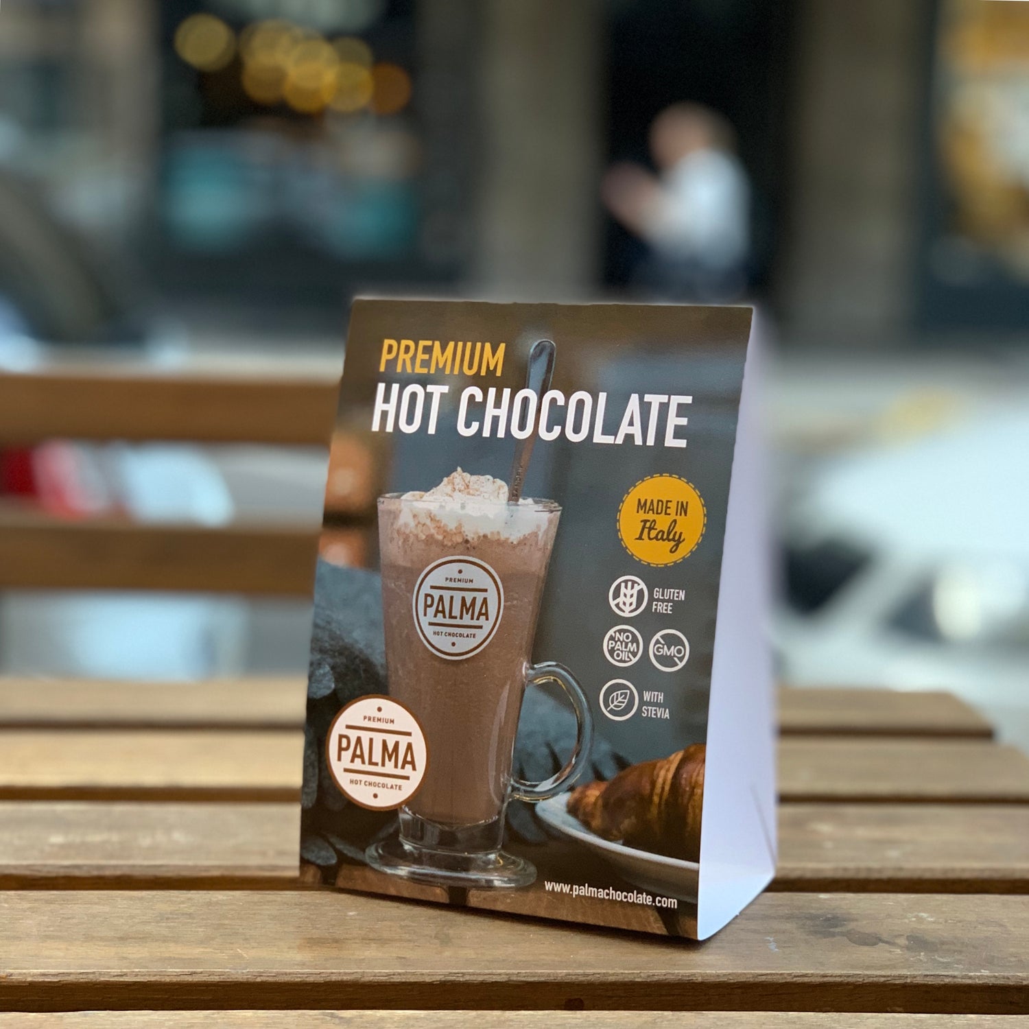 Asztali kínálókártya - PALMA Hot Chocolate Co